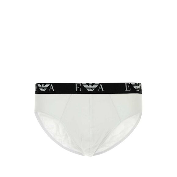 Emporio Armani Men White Stretch Cotton Brief Set